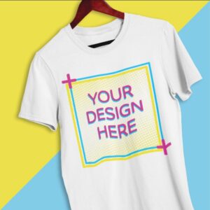 Custom Printed T-Shirt with Photo, Logo & Text | Personalized Round Neck Cotton T-Shirt