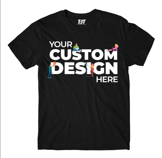Custom Printed T-Shirt with Photo, Logo & Text | Personalized Round Neck Cotton T-Shirt - Image 4