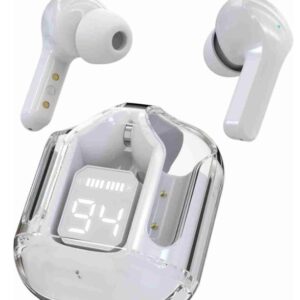TWS Wireless Bluetooth Earbuds with LED Display | Transparent Case | Bluetooth 5.1 Stereo Earphones