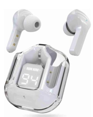 TWS Wireless Bluetooth Earbuds with LED Display | Transparent Case | Bluetooth 5.1 Stereo Earphones