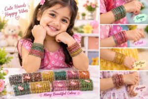 Traditional Glass Bangle Set for Kids